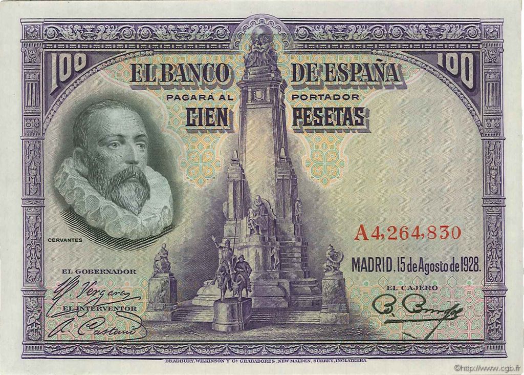 100 Pesetas ESPAGNE  1928 P.076b pr.NEUF