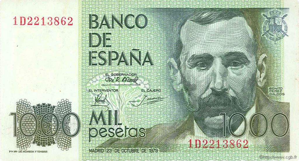 1000 Pesetas SPAIN  1979 P.158 UNC-