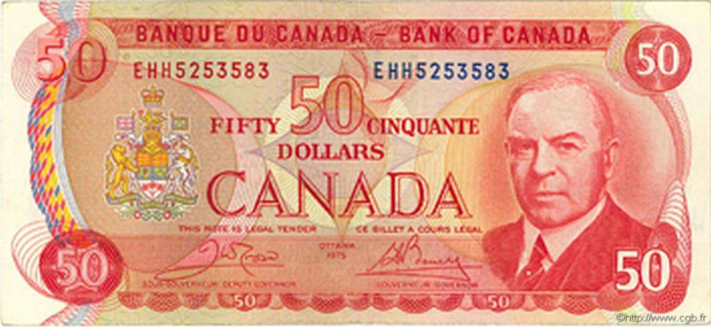 50 Dollars CANADA  1975 P.090b TTB+