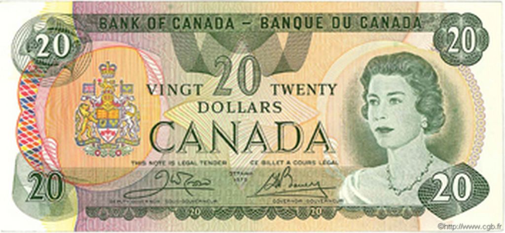 20 Dollars CANADA  1979 P.093b SUP+