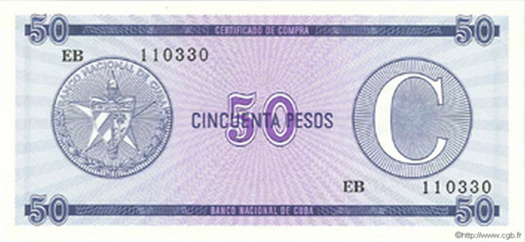 50 Pesos CUBA  1990 P.FX24 NEUF