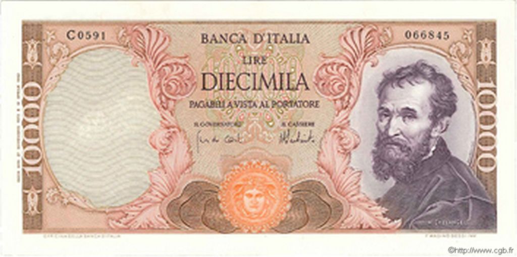 10000 Lire ITALIA  1973 P.097f EBC+