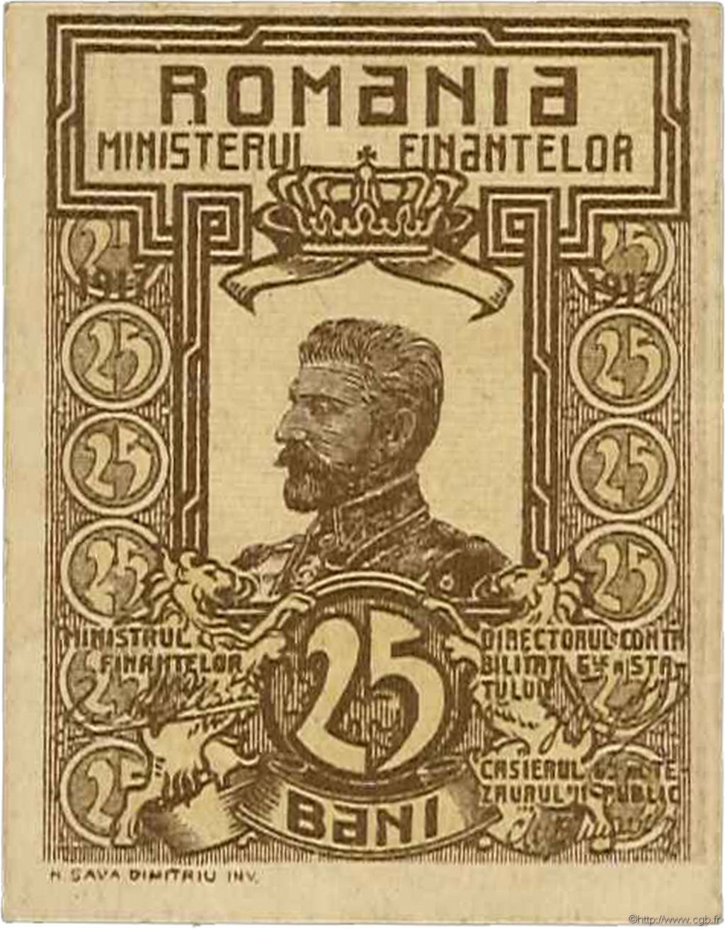 25 Bani ROMANIA  1917 P.070 UNC-