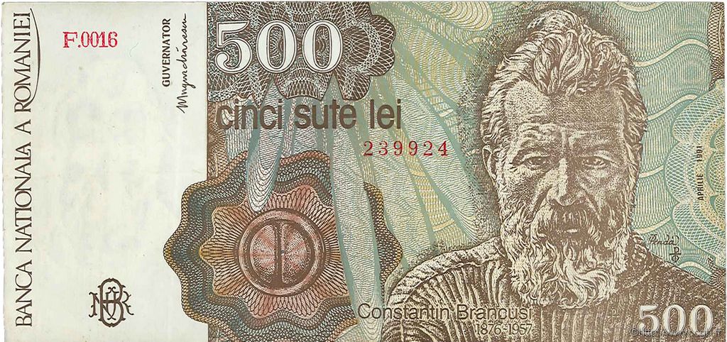 500 Lei ROMANIA  1991 P.098b q.SPL