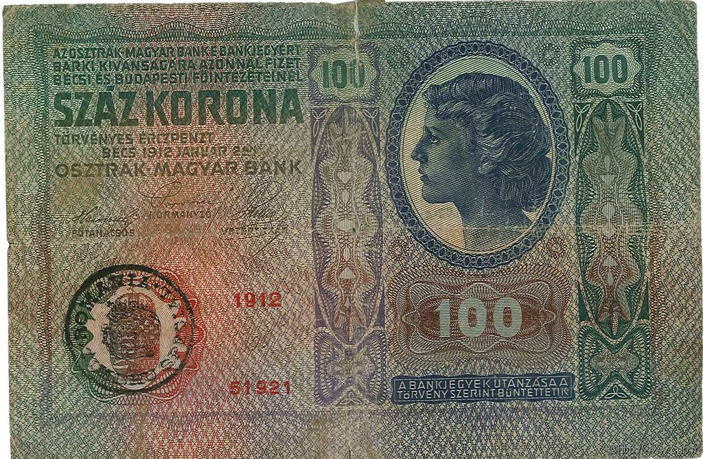 100 Kronen ROMANIA  1919 P.R09 F