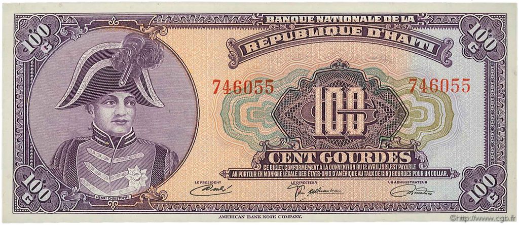100 Gourdes HAÏTI  1967 P.205a UNC