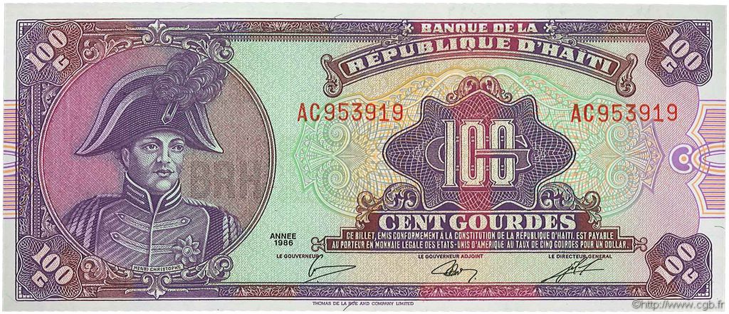 100 Gourdes HAITI  1986 P.250a UNC