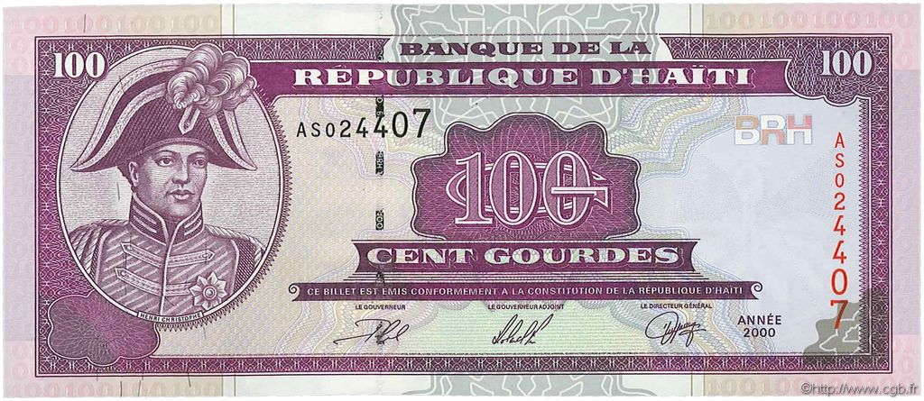 100 Gourdes HAÏTI  2000 P.268 UNC