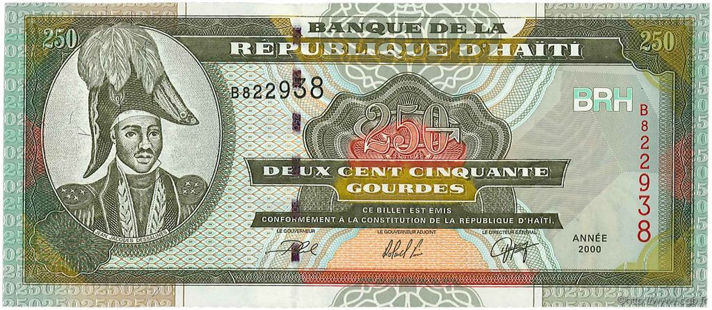 250 Gourdes HAITI  2000 P.269a UNC