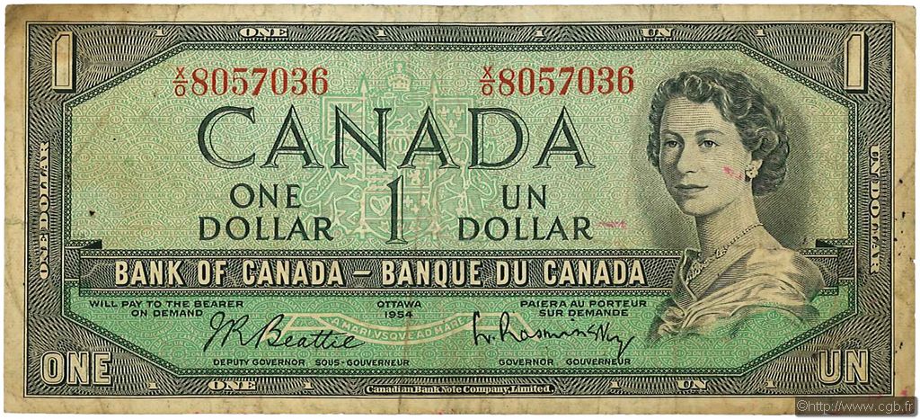1 Dollar CANADá
  1954 P.074b BC