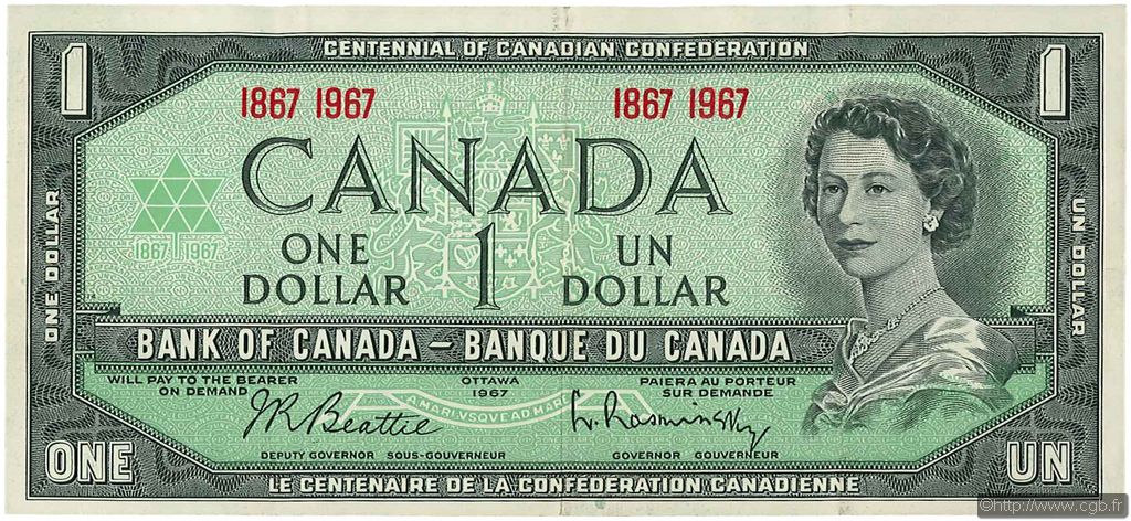 1 Dollar KANADA  1967 P.084a fVZ