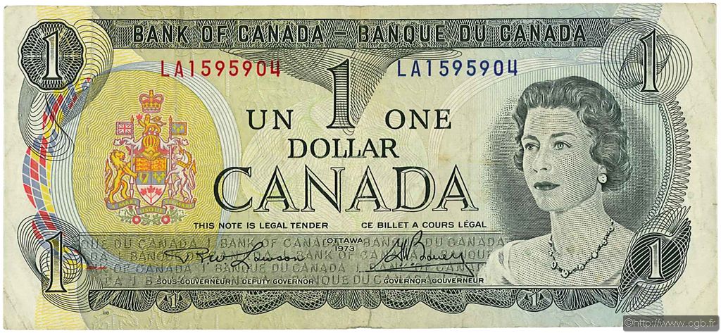 1 Dollar KANADA  1973 P.085a SS