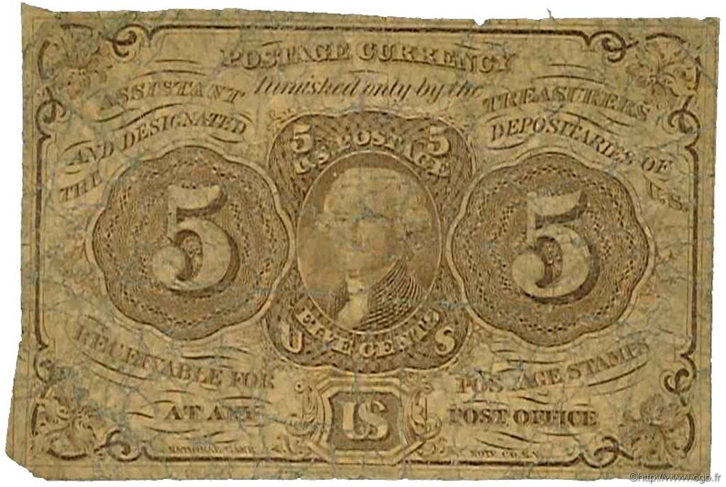 5 Cents STATI UNITI D AMERICA  1862 P.097 q.B