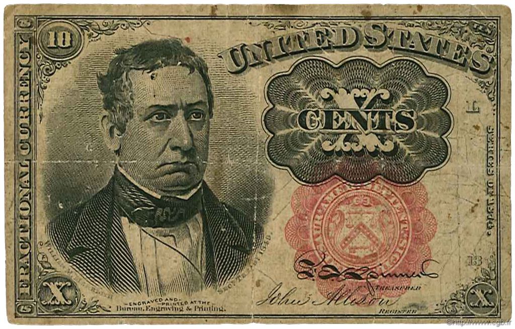10 Cents ESTADOS UNIDOS DE AMÉRICA  1864 P.122 BC