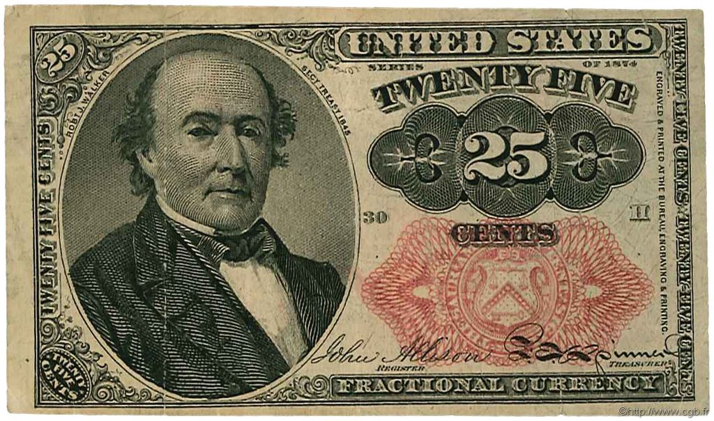 25 Cents STATI UNITI D AMERICA  1864 P.123 BB