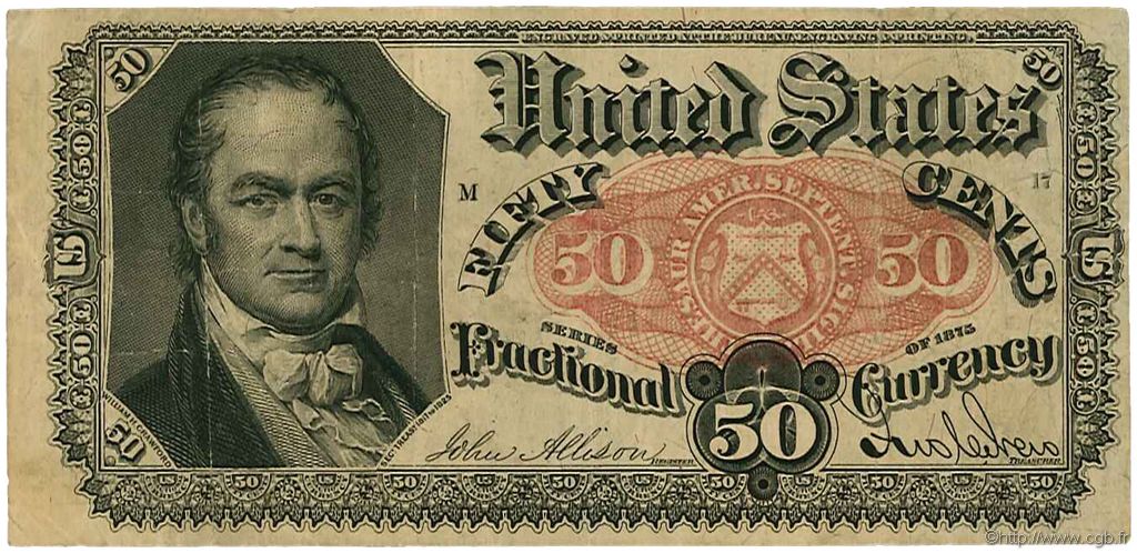 50 Cents VEREINIGTE STAATEN VON AMERIKA  1864 P.124 SS