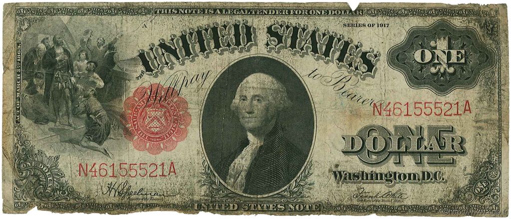 1 Dollar STATI UNITI D AMERICA  1917 P.187 B