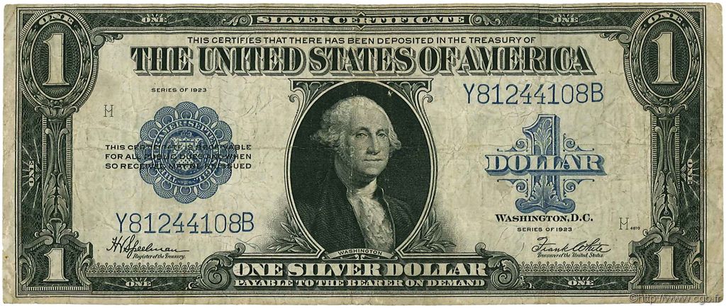 1 Dollar VEREINIGTE STAATEN VON AMERIKA  1923 P.342 S