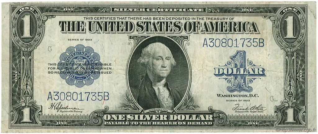 1 Dollar VEREINIGTE STAATEN VON AMERIKA  1923 P.342 SS