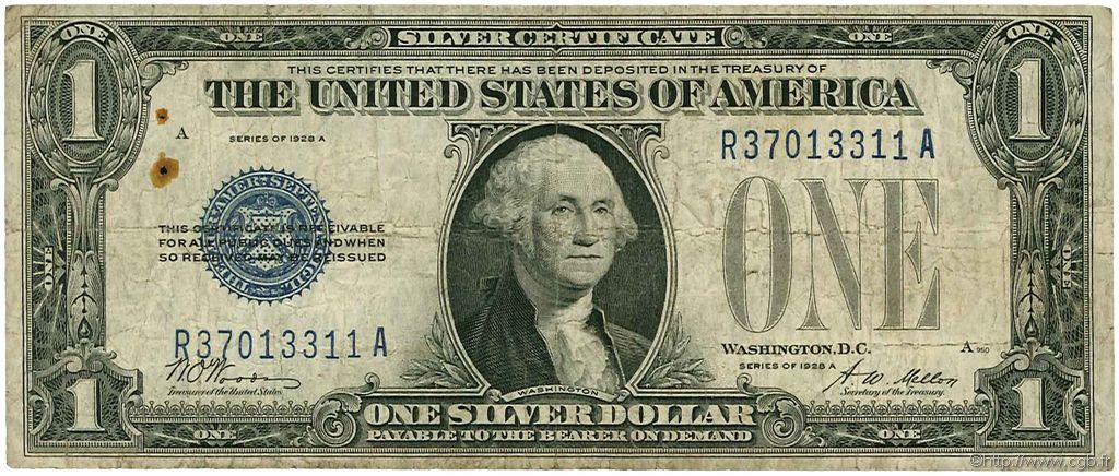 1 Dollar STATI UNITI D AMERICA  1928 P.412a q.MB