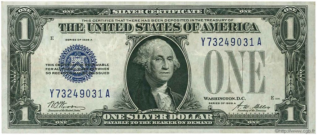 1 Dollar ÉTATS-UNIS D AMÉRIQUE  1928 P.412a SUP+