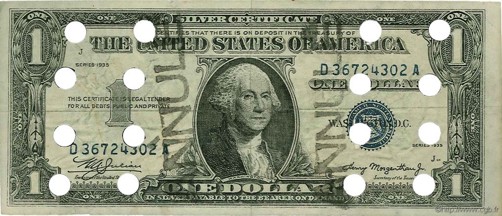 1 Dollar Faux ÉTATS-UNIS D AMÉRIQUE  1935 P.416x TTB