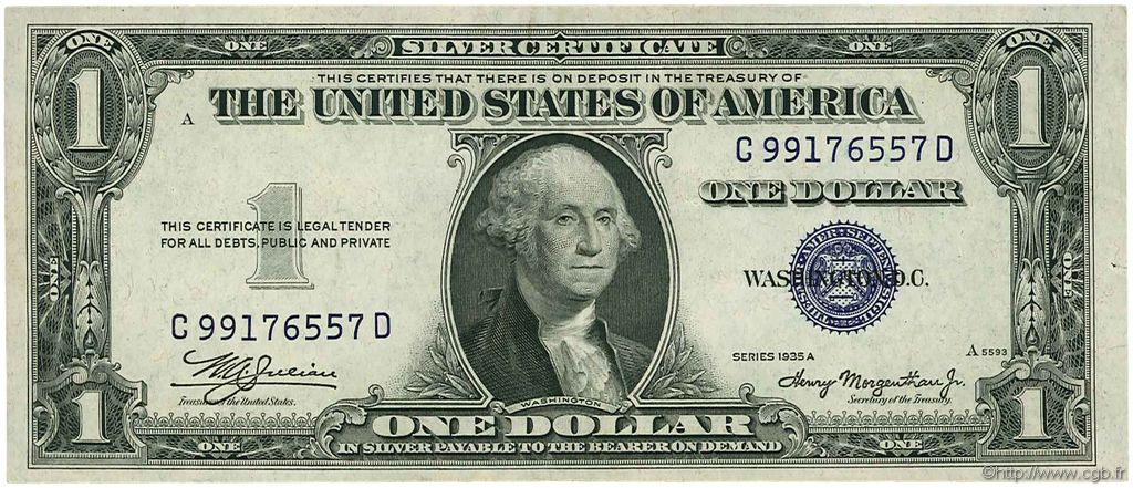 1 Dollar STATI UNITI D AMERICA  1935 P.416a q.SPL