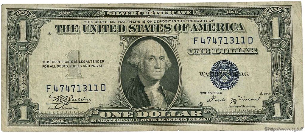1 Dollar ESTADOS UNIDOS DE AMÉRICA  1935 P.416b BC