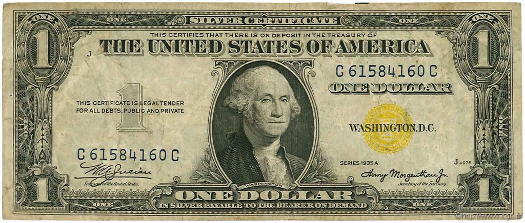 1 Dollar STATI UNITI D AMERICA  1935 P.416Ay q.BB