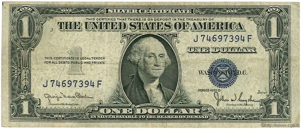 1 Dollar STATI UNITI D AMERICA  1935 P.416D2 MB
