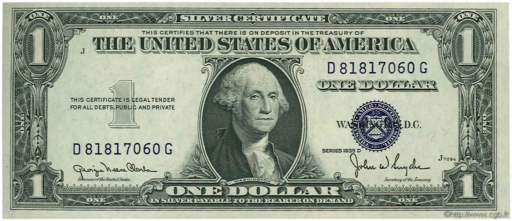 1 Dollar STATI UNITI D AMERICA  1935 P.416D2 AU