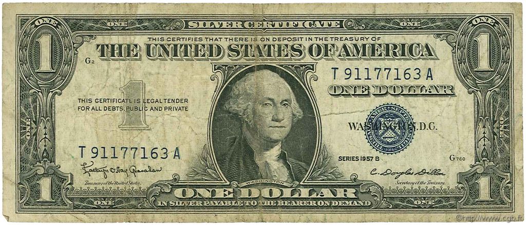 1 Dollar STATI UNITI D AMERICA  1957 P.419b q.MB