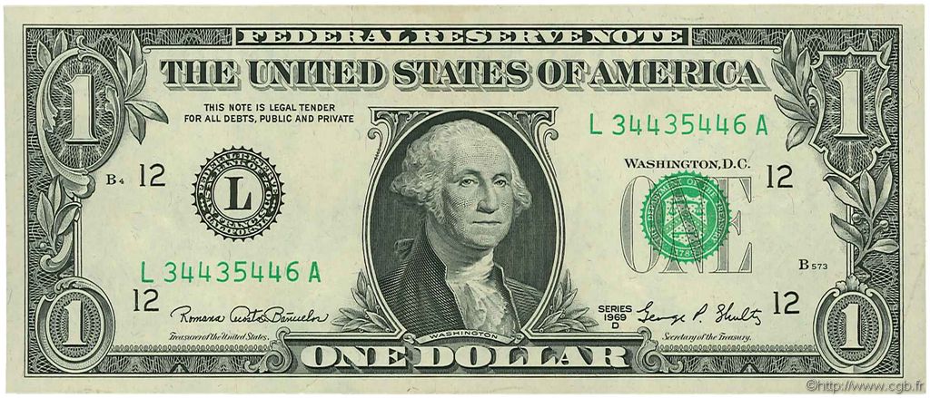 1 Dollar ESTADOS UNIDOS DE AMÉRICA San Francisco 1969 P.449e EBC