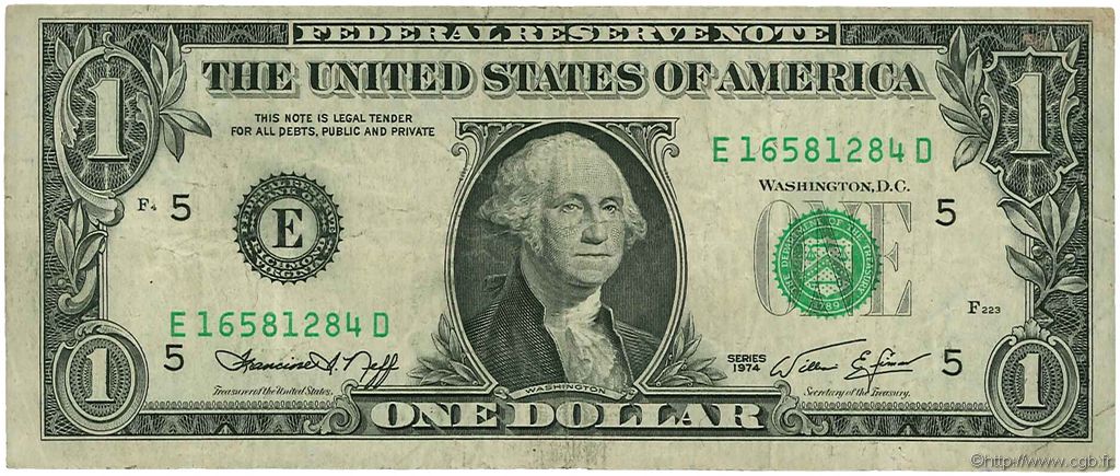 1 Dollar UNITED STATES OF AMERICA Richmond 1974 P.455 VF
