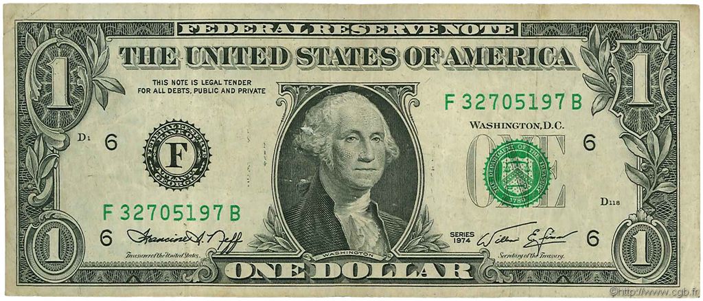 1 Dollar UNITED STATES OF AMERICA Atlanta 1974 P.455 VF