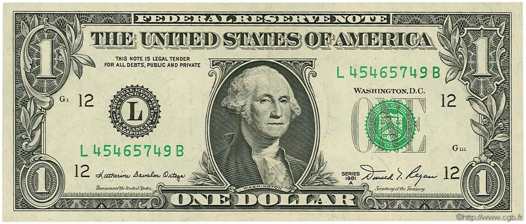 1 Dollar STATI UNITI D AMERICA San Francisco 1981 P.468b SPL+