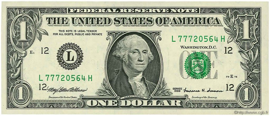 1 Dollar STATI UNITI D AMERICA San Francisco 1999 P.504 SPL+