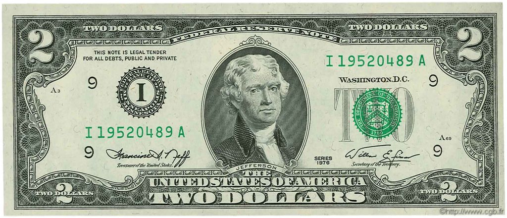 2 Dollars ÉTATS-UNIS D AMÉRIQUE Minneapolis 1976 P.461 NEUF