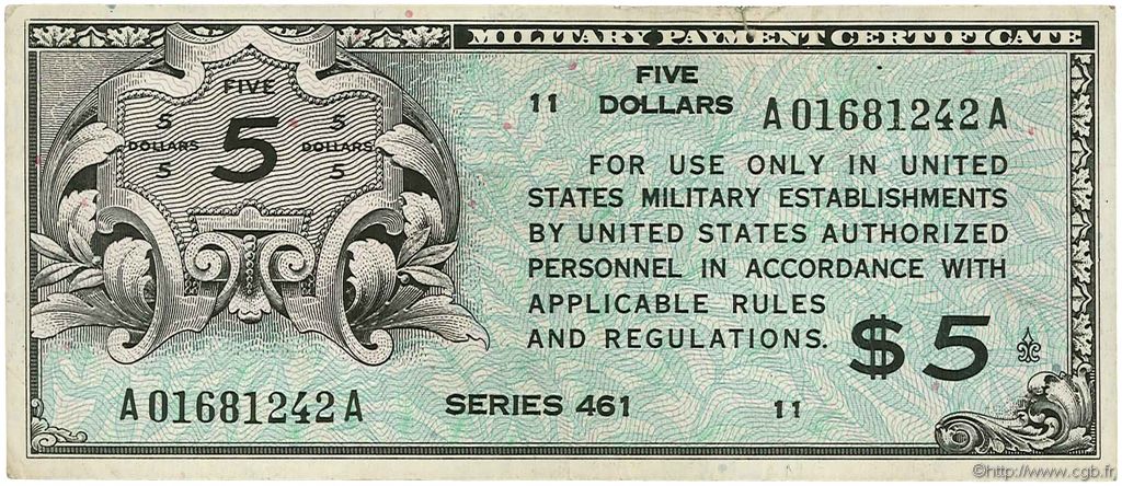 5 Dollars STATI UNITI D AMERICA  1946 P.M006 BB