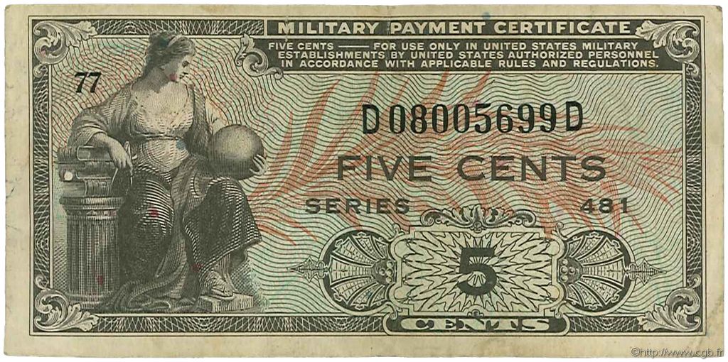 5 Cents STATI UNITI D AMERICA  1951 P.M022 BB