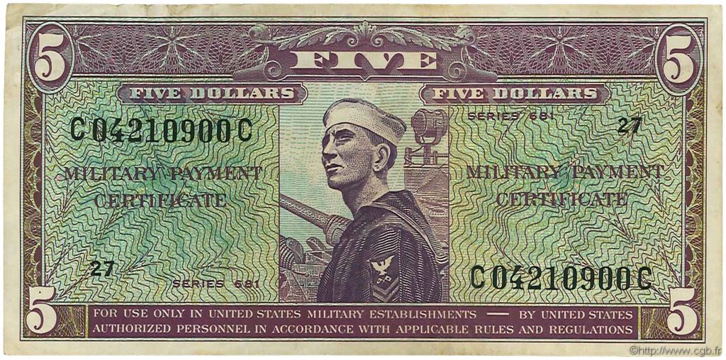 5 Dollars UNITED STATES OF AMERICA  1969 P.M080 VF