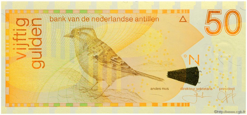 50 Gulden NETHERLANDS ANTILLES  2006 P.30d FDC