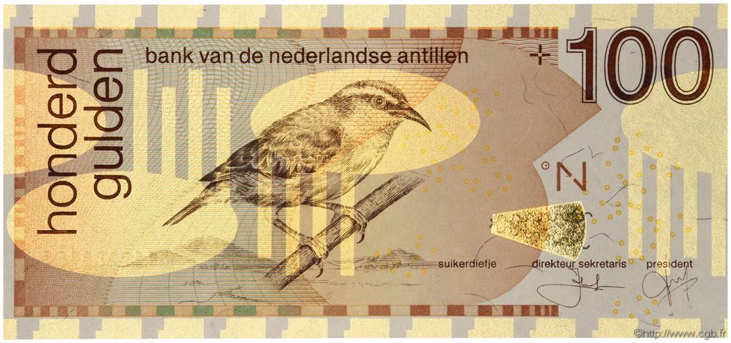 100 Gulden NETHERLANDS ANTILLES  2008 P.31e UNC