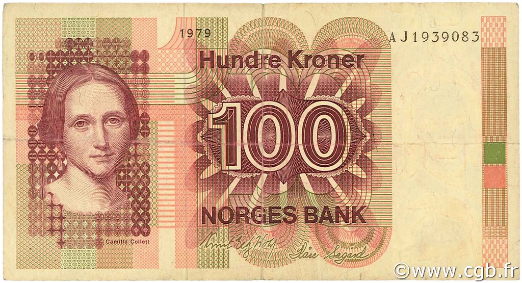 100 Kroner NORVÈGE  1979 P.41b q.BB