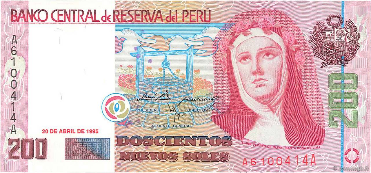 200 Nuevos Soles PERU  1995 P.162a FDC