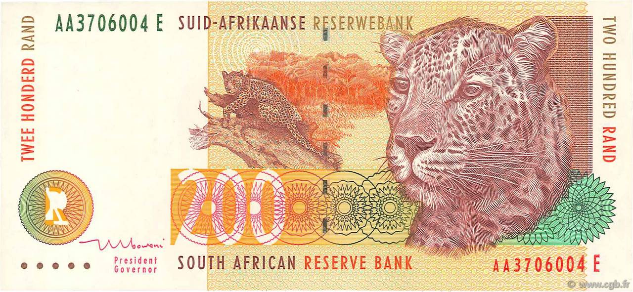 200 Rand SUDAFRICA  1999 P.127b AU