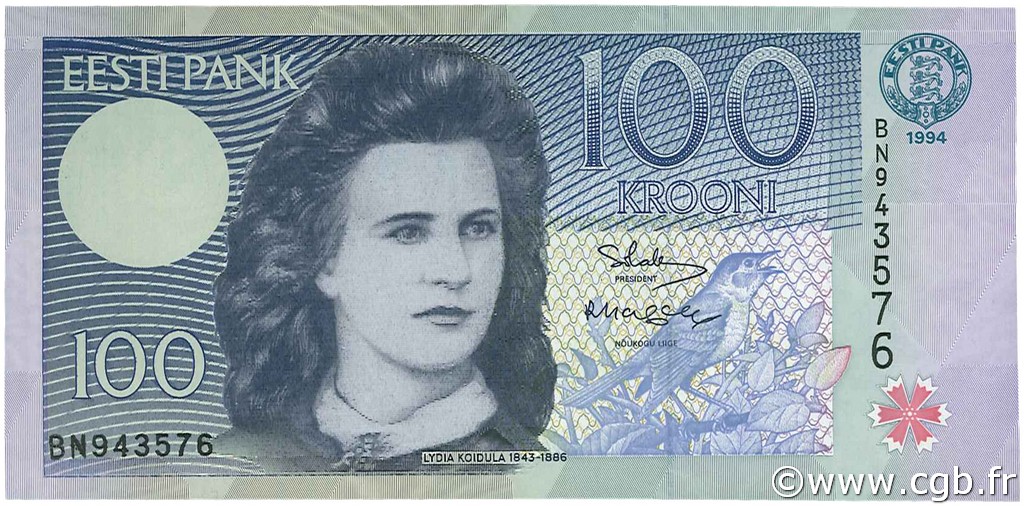 100 Krooni ESTONIA  1994 P.79a UNC