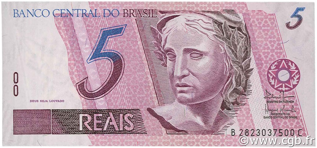 5 Reais BRAZIL  2003 P.244Af UNC