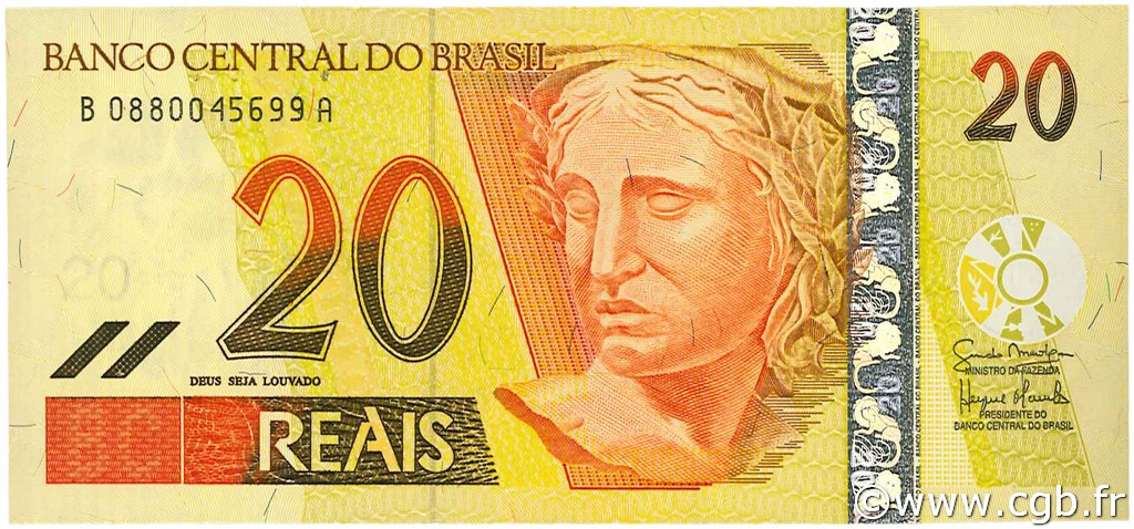 20 Reais BRAZIL  2002 P.250e UNC
