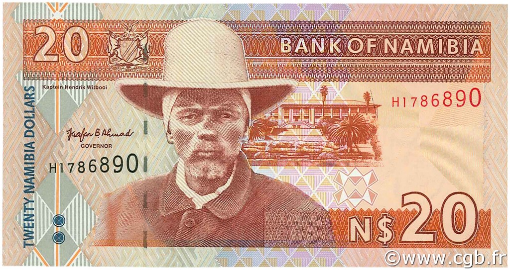 20 Namibia Dollars NAMIBIA  1996 P.05a q.FDC